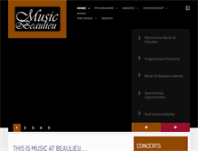 Tablet Screenshot of musicatbeaulieu.org